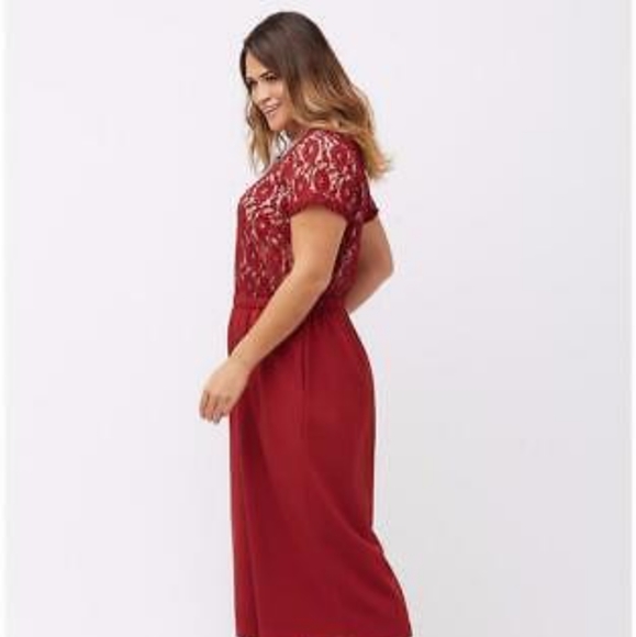 NWT Lane Bryant Lace Top Jumpsuit - Picture 3 of 14